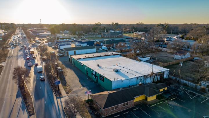 Aerial along Cherry Road, 2125 & 2129 Cherry Road